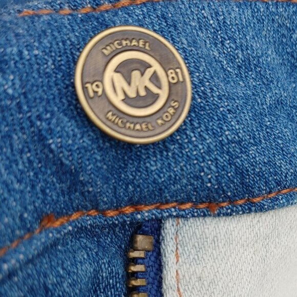 Michael Kors Tie Die Denim Skirt Full Length Maxi Skirt Size 0 - Picture 3 of 9